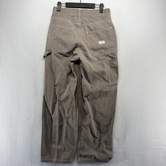 Vintage Carpenter Pants Fits 27x29 Gray Carpenter Canvas Workwear Straight y2k